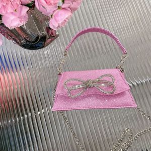 10 cores mulheres strass arco bolsas designer brilhante cristal trapézio cetim noite rosa embreagem bolsa festa de casamento 240125