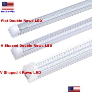 Tubos LED 120W Tubo de Luz 2Ft 4Ft 8Ft Linkable Integrado T8 Shop Fixture V Em Forma de Lado Duplo 4 Linhas Ac85-277V Drop Delivery Lights Dhrpt