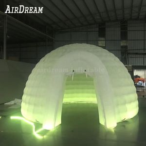 Toptan Reklamlar 5m Renk Değiştirme LED Aydınlatma Şişirilebilir Kubbe Çadır Aydınlatmalı 001 için iglo parti çadır 001