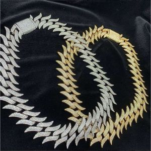 Collana personalizzata con diamanti Vvs, catena a maglie cubane in argento 925 con moissanite ghiacciata Hip Hop