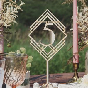 Great Gatsby Party Decorations Gold table numbers vintage style Art Deco Vintage 240127