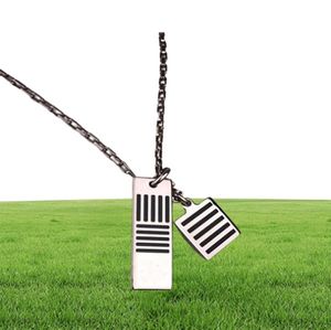 New Black Enamel Chain Necklace New Square Titanium Steel Clavicle Necklace Unisex Necklace Jewelry Supply2058671