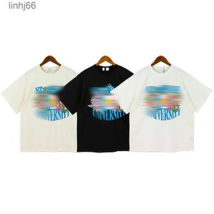 Herr t-shirts rhude lyx varumärke skjorta män skjortor designer shorts tryck vit svart m xl street bomull mode ungdomar mens tshirts tshirtqkue5z19