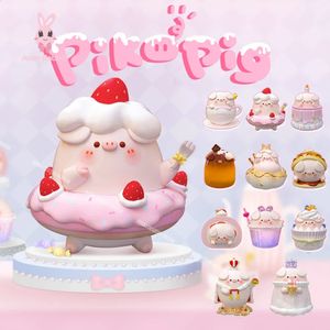 Piko Pig Dessert Blind Box Toys Mystery Mistery Caja Misteriosa Caixa niespodzianka anime figura Kawaii Model dziewczyna prezent urodzinowy 240126
