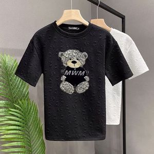 レディースTシャツトレンディ衣料品レターグラフィックプリントカップルファッションコットンラウンドネックトップトップスティーアジアサイズm -3xl