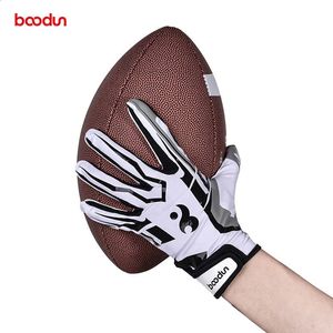 BOODUN Men Women Rugby Gloves Full Finger Breathable Anti-slip Silicone Baseball American Football Gloves Outdoor Hiking Gloves 240122