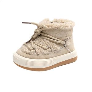 Inverno botas de bebê quente pelúcia sola de borracha da criança crianças tênis sapatos infantis moda meninos meninas botas 240131