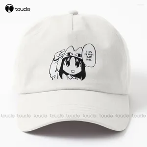 Ballkappen „I Draw Osaka' In Cafe Uniform“ mit dem Spruch „This Is Mah Dad Hat Azumanga Daioh Cowboy Hats Party Outdoor Sport Cap Denim Color“.