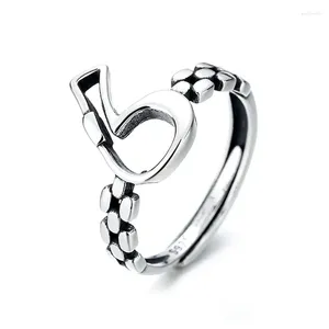 Cluster Rings A250JZFSILVER Silver 925 Fashion Adjustable Retro Luxury Trendy Fresh Creative Hip-hop Lucky Number 6 Ring Women Wedding