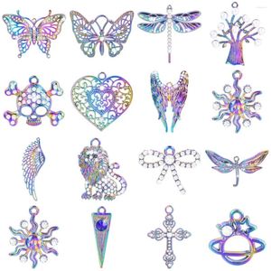Ciondoli 3 pezzi squisito cristallo farfalla cuore ala sole pendente per creazione di gioielli in lega metallica collana fai da te accessori fatti a mano