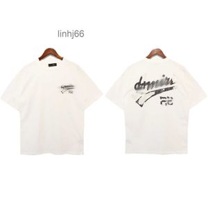 Men's T-shirts Spring/summer New Ami Letter Printed Round Neck T-shirt Mens and Cotton Short Sleeve Loose Pullover Top S-xxxl 88h9ojVYFW