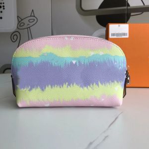 Classic Brand Women Wallets Purses Plaid Letter Water Ripple Shell Bag Zipper Coin Purses Gradient L Makeup Bag Large Capacity Storage Bag Clutch Bags Zipper Pocket