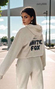 Kvinnor Tracksuits White Fox Hoodies Set 2 -Piece Women Clothing Set Mens Sportuits Long Sleevesd Pullover Hoooded More Colors Designer Tracksuit Hoodie