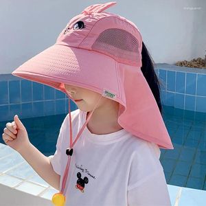 Berets Children's Hat Summer Boys 'Big brzeg UV Sun Shade Girls' Baby Beach Mesh