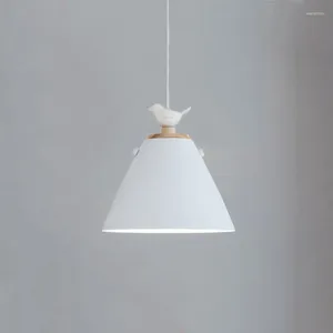 Pendant Lamps Nordic Iron Pendent Lights For Living Room Bedroom Bedside Kitchen Hanging Modern LED Art Decor Resin Bird Light Fixtures