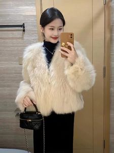 Women's Fur Imitation Grass Short And Stature High-end Luxury Socialite Integrated Jacket For Women Winter 2024