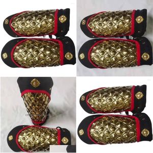 Elbow Knee Pads Outdoor Tactics Chinese Style Royal Guards Flying Fish Suit Armor Ancient Wrist Guard Drop Delivery Sports Outdoor Dhy6E