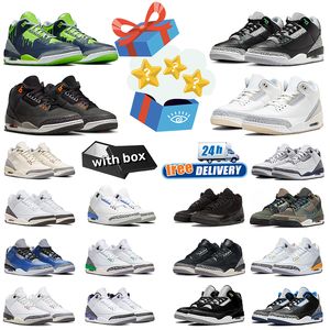 med Box Jumpman Basketball Shoes Midnight Navy 3s Palomino Green Glow Hugo White Cement Reimagined Fire Red Off Noir Ivory Womens Sneakers Trainers Sports Sport