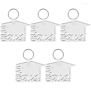 Keychains 5pcs 2024 Graduation Keychain Pendants Sublimation Blanks Grad Charms For Crafts Making