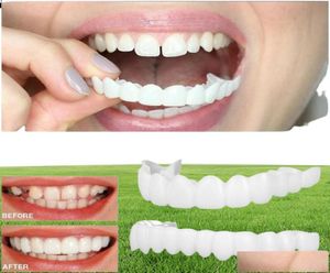 Iced Out Grillz Body Jewelry JewelryUpperlower Cosmetic Denture Polyeten Grillar Fake Tooth Er Simation Tand Whitening Dental3828569