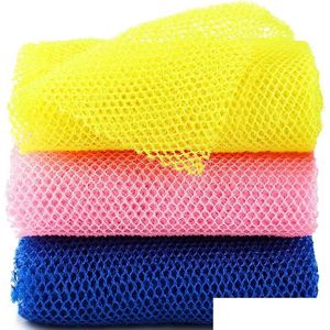 Bath Tools Accessories African Sponge Net Long Exfoliating Shower Back Body Scrubber Skin Smoother Drop Delivery Health Beauty Dhsmc