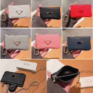 Fashion Designer Wallet Coin Purse Keychains Zippy Lady Chain Wallets Fold Card Holder Passport Women Flower Purses Key Pouch Ring CBLF