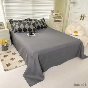 Set biancheria da letto Set letto matrimoniale Trapunta Diamond Grid Biancheria da letto grigia Copripiumino nordico 240x220 Euro con lenzuolo Biancheria da letto Coppia Queen Size