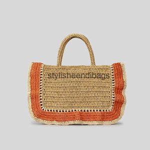 Totes Casual Panelled Ruched Straw Bag Paper Woven Women Handbags Handmade Shoulder Crossbody Bags Summer Beach Large Tote Purses 2023H24217