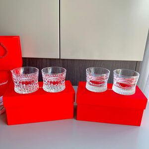 Designer vingglasögon sätter whiskypar av vinglasglasögon Angelvingar Nya dubbla lager värmebeständiga glas med presentförpackning