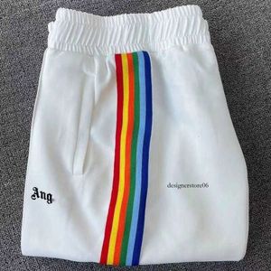 Designer Mens Pants Letter Printing Trousers Fashion Rainbow Jogging Stripes Drawstring Slacks Men Outdoor Sweatpants Palm Pants 02