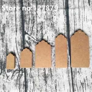 Labels Tags 100pcs Kraft Paper Multi-Sizes Hang Tags Wedding/Birthday Party Decoration /Small Gift Price Tag/Jewelry Price Tag Q240217