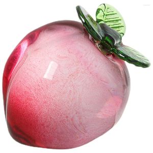 Party Decoration Peach Ornaments Kitchen Decor Sculpture Simulation Fruit Lifelike Crystal Table Decorations For Fruits