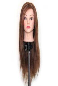 Salon Braunes Haar Friseur Ausbildung Kopf Mannequin Praxis Modell Klemmhalter Synthetische Mannequin Kopf3708387