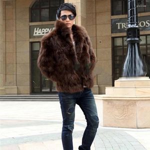 Men's Jackets Men Fashion Winter Thicken Warm Short Outwear Fur Jacket Coat High Quality Faux ForSoft Overcoat Black White