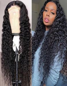 Ishow 30 32 34 36 38 40inch Human Hair Wigs Yaki Straight Kinky Curly Water Loose Deep Body Lace Front Wigs for Women All Ages Nat2925439