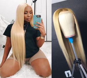 150 Density 613 Blonde Full Lace Human Hair Wigs With Baby Hair Straight Brazilian Indian Virgin Lace Front Wigs Pre Plucked1421608