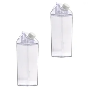 Bottiglie d'acqua Hemoton Bottiglia di plastica Latte Bevanda Contenitore di succo Contenitore vuoto Bevanda a prova di perdite