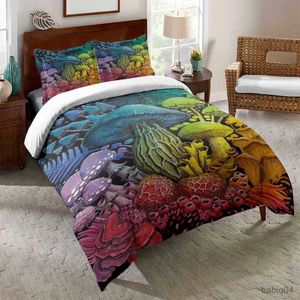 Bedding sets Mushroom Bedding Sets Queen Size Duvet Cover Set with case Twin Full Bed Sets Bedroom Comforter Set Home