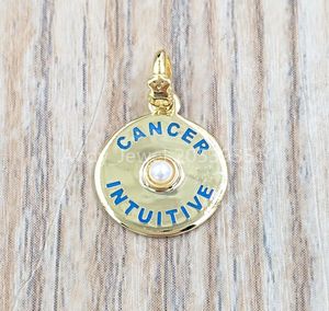 Vermeil Silver Bear Horoscopes Cancer Pendant With Pearl Authentic 925 Sterling Silver pendants Fits European Style Gift 8 Andy Je2591585