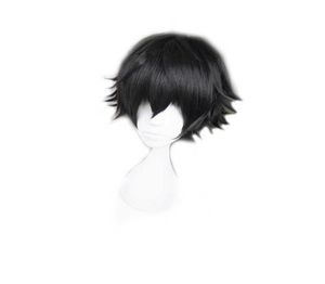 Parrucca cosplay Anime Edogawa Ranpo di alta qualità Bungo Cani randagi Corto nero Parrucche sintetiche resistenti al calore Parrucche Cap8472049