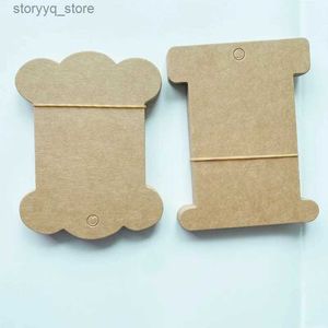 Etiquetas Tags Kraft Paper Winding Board Thread Cartões Cords String Roller DIY Bordado Bobinas Floss Paper Decoração Artesanato Suprimentos 5-20pcs Q240217