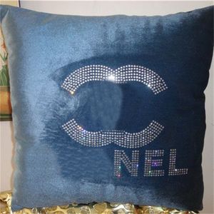 Diamond Designer Cotton Pillow Case High Quality Throw Pillow Letter Home Pillow Cover Sofa Decoration Cushion Luxury Pillow Cases