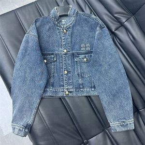 Classic Letters Denim Jacket For Women Short Style Coats Outerwear High Street Jackets Hiphop Clothes