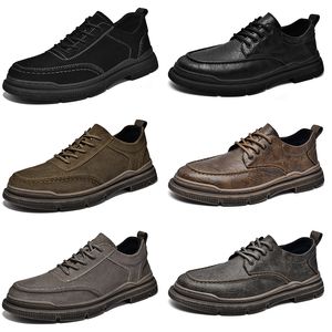 Novo PU de couro fosco sapatos casuais homens preto marrom cinza azul busniess sapatos formadores tênis esportes