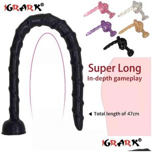 Altri articoli di bellezza per la salute Nxy giocattoli anali 47 cm lungo butt plug serpente perline culo per donne uomini adt ano masturbazione prostata mas erotico Dhqbk