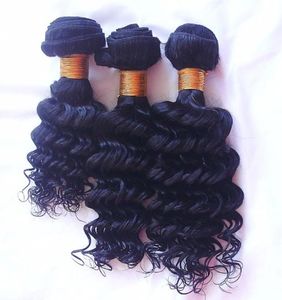 Необработанные индийские храмовые волосы девственницы, плетущие глубокие волны, пучки человеческих волос, 3 шт., класс 8A, натуральный цвет, окрашиваемый, 830 дюймов32742083177465