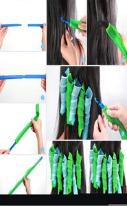 Magic Hair Curlers Rolki Lekka moda łatwa do włosów spiralna wałka 2075 cm dla kobiet bez ciepła 7835721