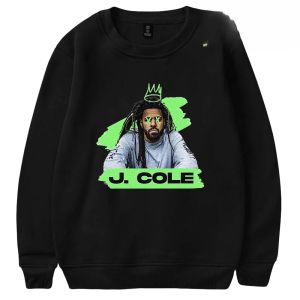 Rapper J Cole överdimensionerade hoodie kvinnor män o-hals långärmad crewneck tröja vintage casual tracksuit hip hop kläder