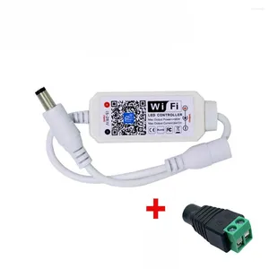 Controllers gratis DC Connector Magic Home DC5-28V Wireless Mini WiFi Dimable Enkel färg LED för 2835 5050 5630 5730 Strip