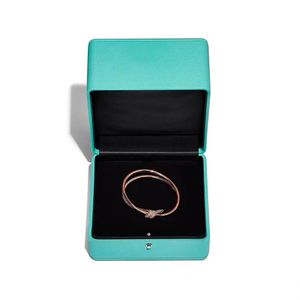 2024 T Bracelet Luxury Knot Designer Jewelry Double Rope Women's Minority 18K Gold and Silver Sparkling Crystal Diamond Bracelet Jewelry Party Gift Best quality